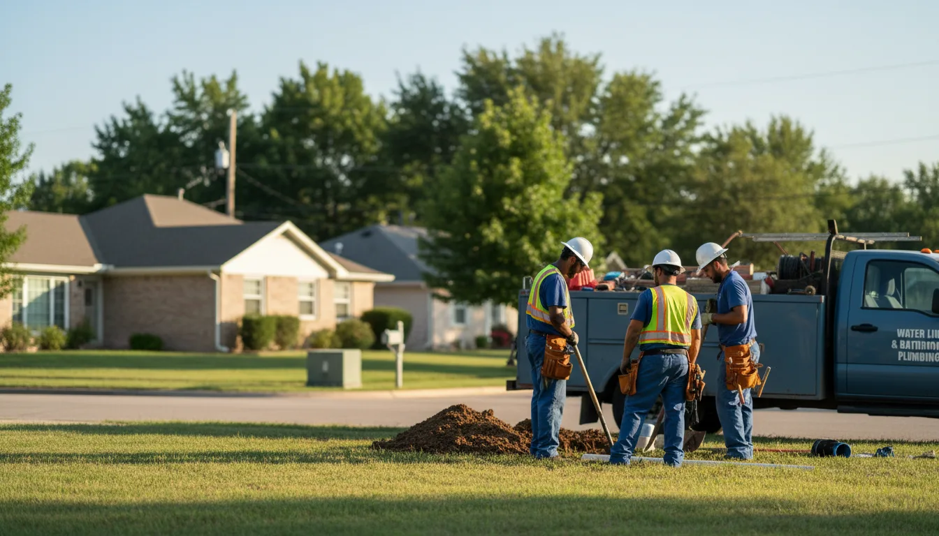 Residential water line and bathroom plumbing service in Newberry, IN